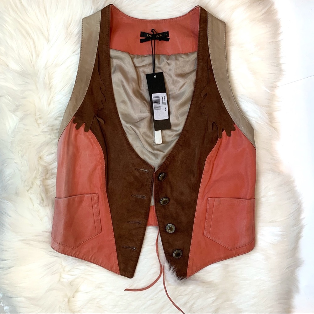Diesel Black Gold Women's Leather Vest